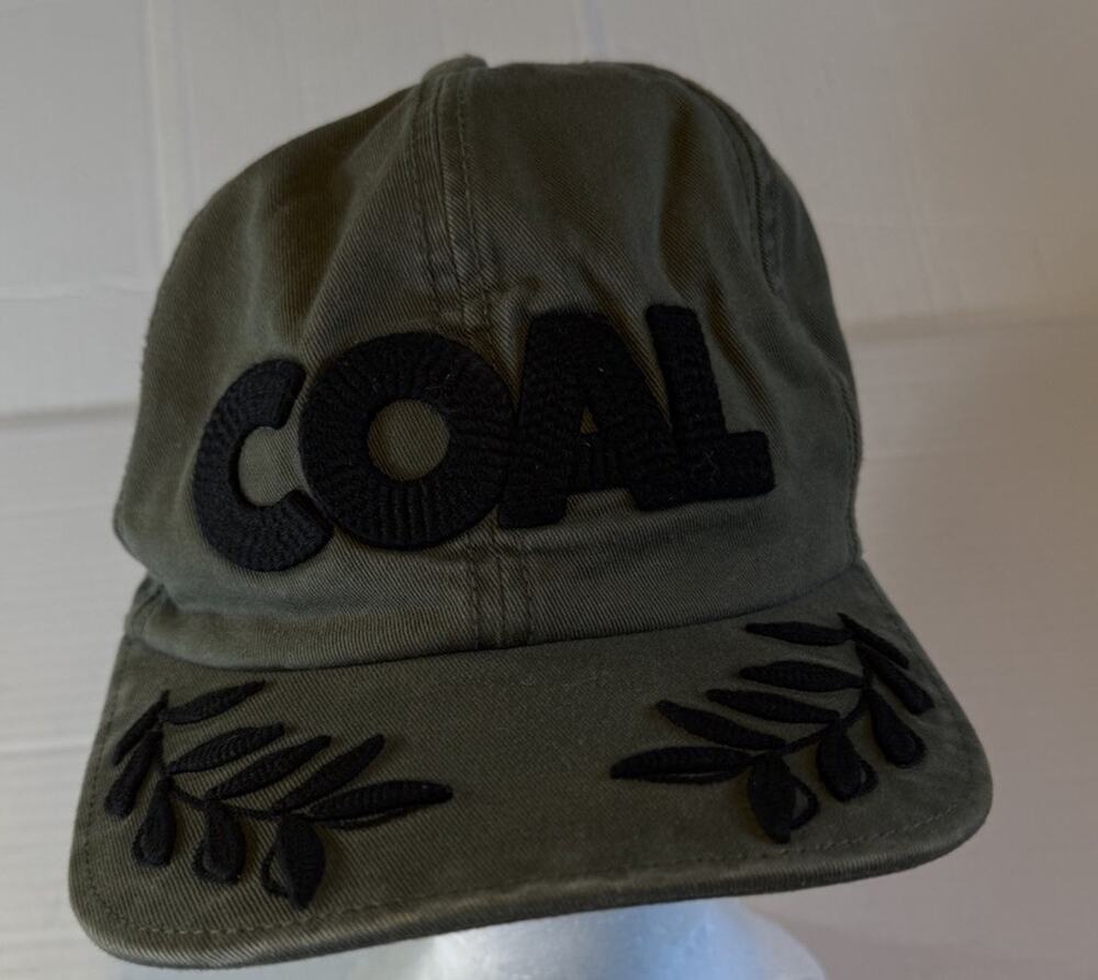 Coal Headwear Hat Olive Green Black Logo Snapback Back Cap
